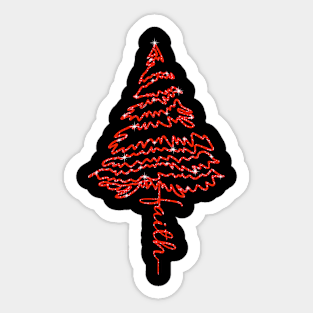 Merry Xmas Christian Faith Christmas Tree Sticker